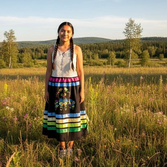 OLDTRIBES™ Paws & Petals  Ribbon Skirt