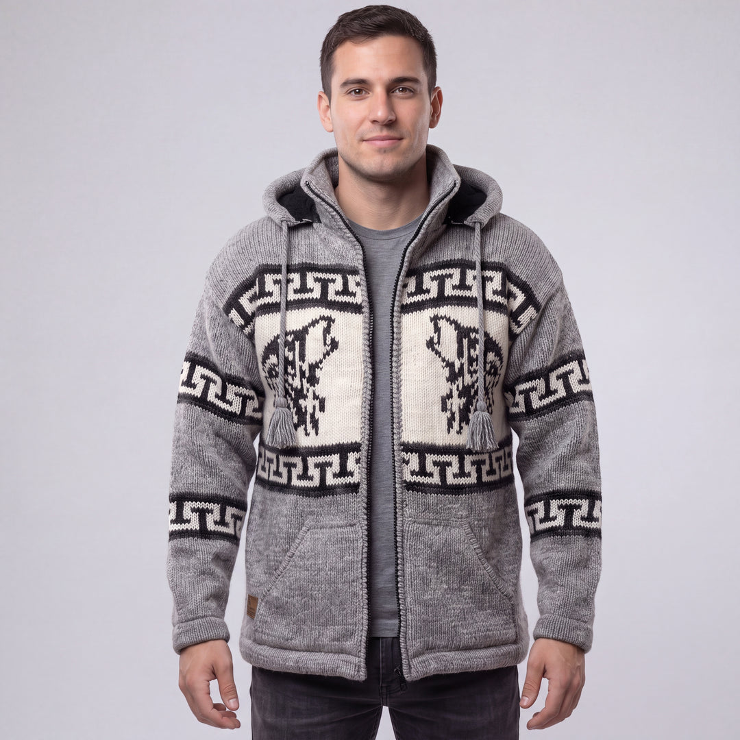OLDTRIBES™ Lunar Wolf Wool Jacket