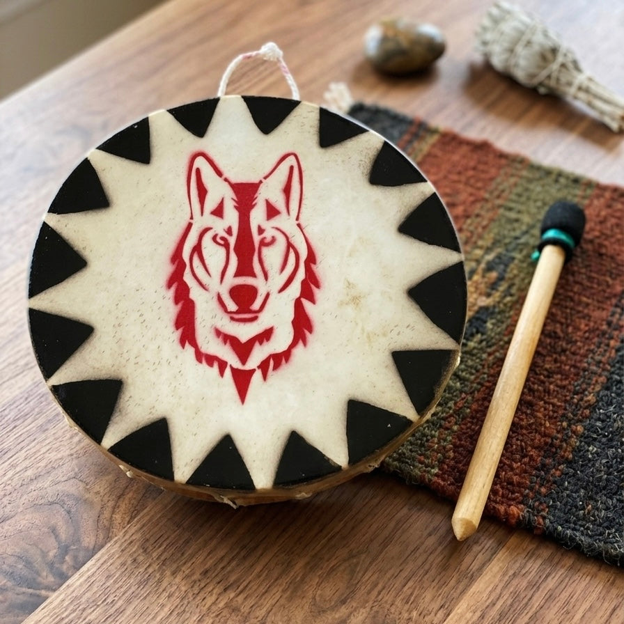 Wolf 8” Hand Drum