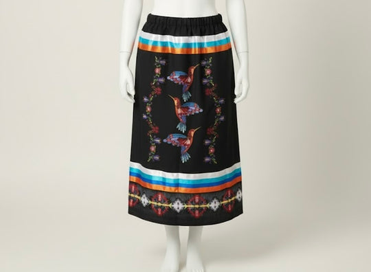 OLDTRIBES™ Pink Floral Ribbon Skirt