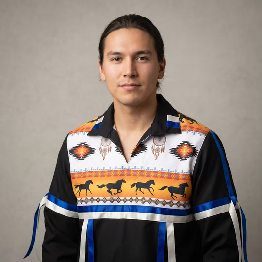 Ribbon Shirt with Horses
