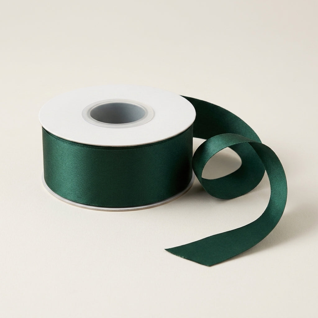 Satin Ribbon Double Face- Hunter Green 