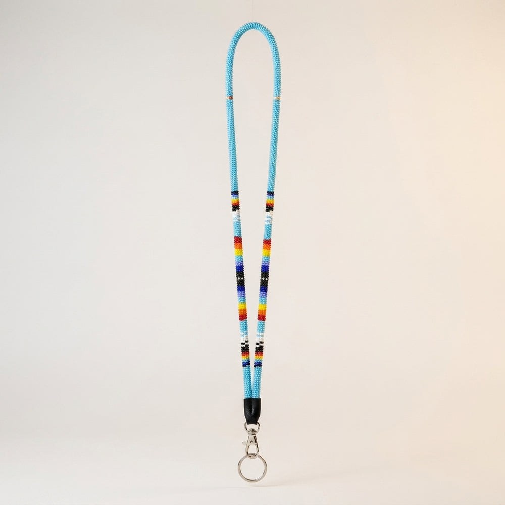 Round Beaded Lanyard(Blue)