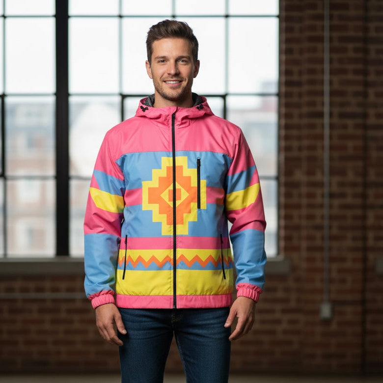 Pink Horizon Windbreaker