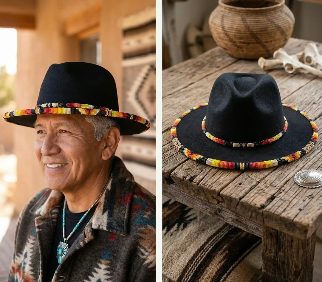 Size-58 Handmade Beaded Hat