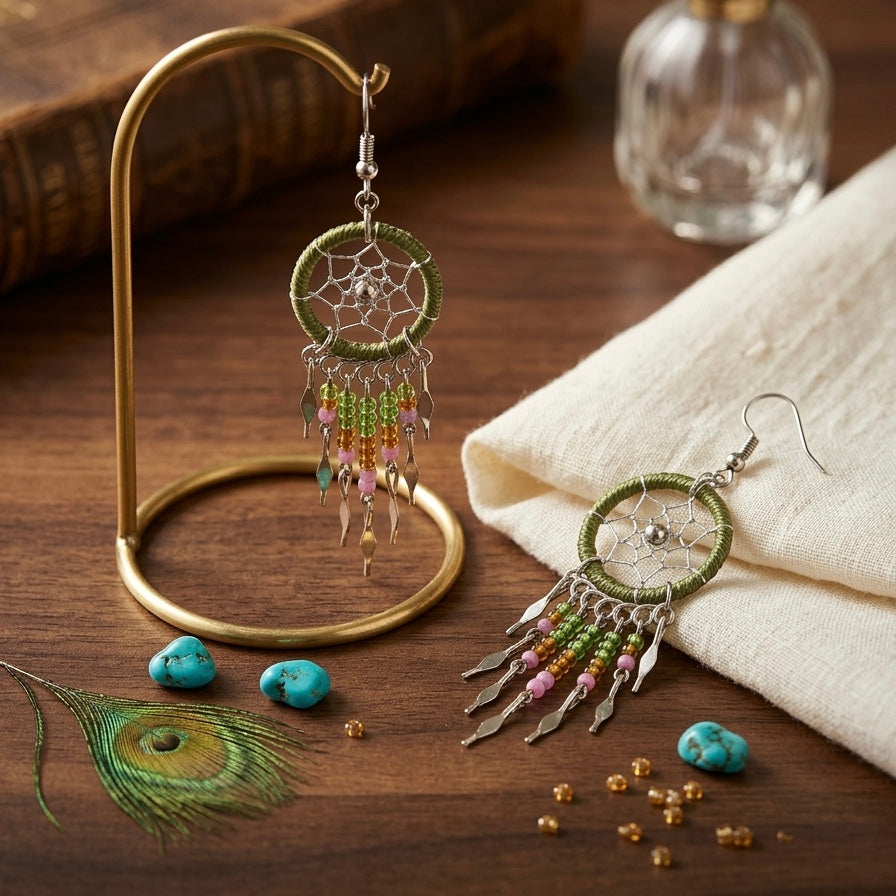 OLDTRIBES™ olive  green  earrings