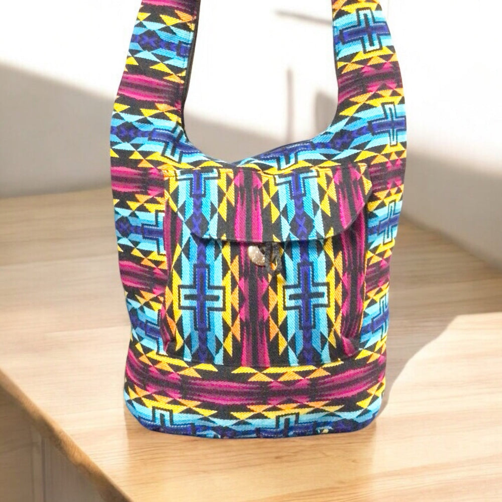 OLDTRIBES™ Pink and Blue  Cruz Crossbody Bag