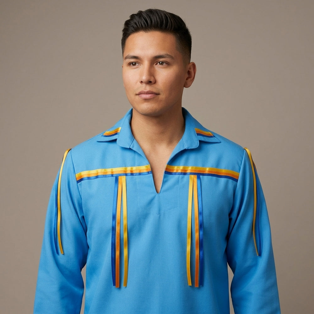 Yellow Orange Blue Ribbon Shirt