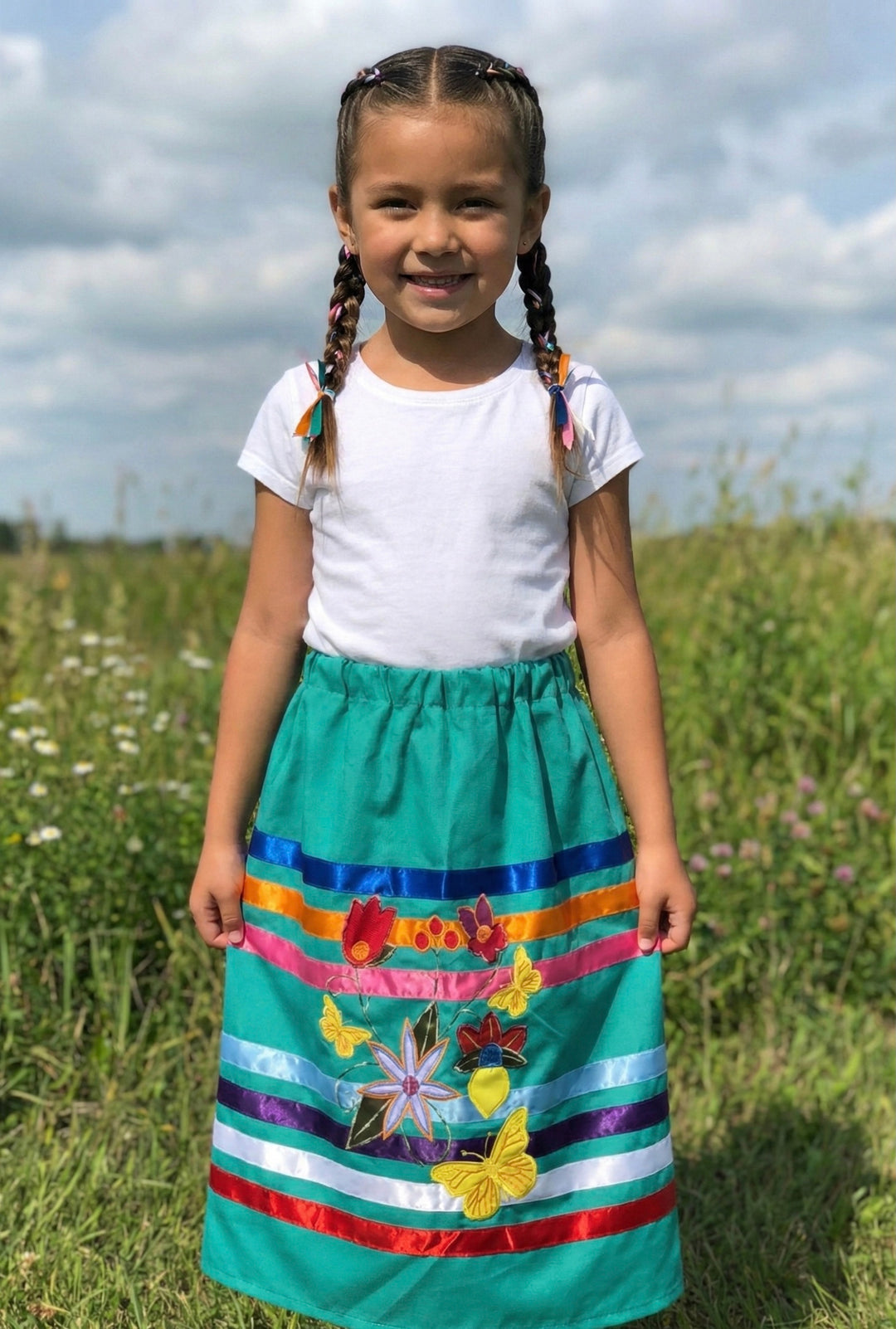 OLDTRIBES™ Youth Butterfly Ribbon Skirt
