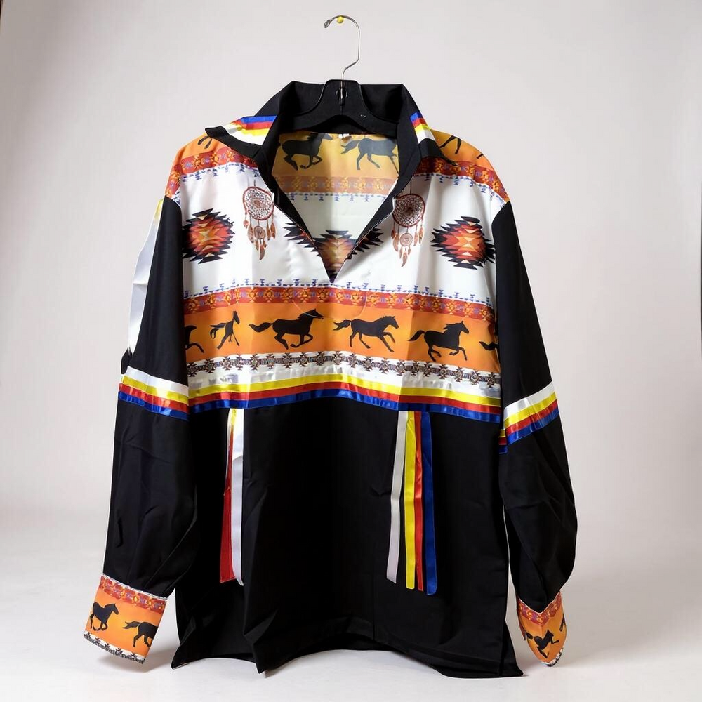 Red and Orange  Ribbon Shirt