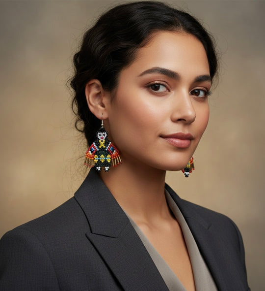 OldTribes™ American Kachina Doll Girl Woman (DARK GREEN)