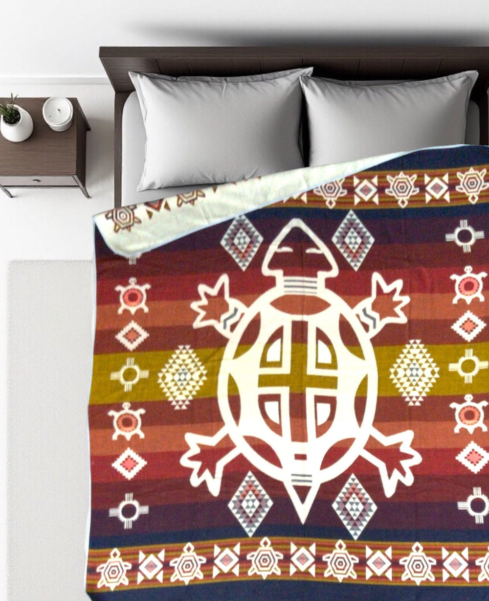 OLDTRIBES™ Turtle Island Reversible Alpaca Blanket