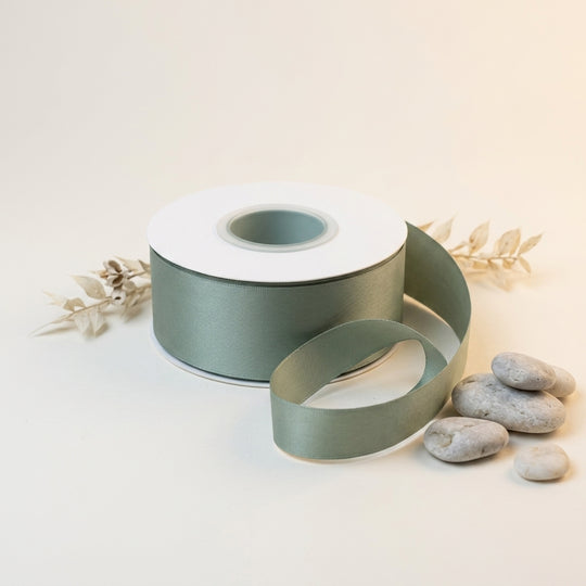 Satin Ribbon Double Face- Sage Green 