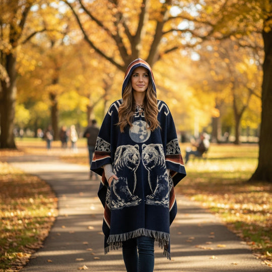 Bear HandMade Wool Poncho