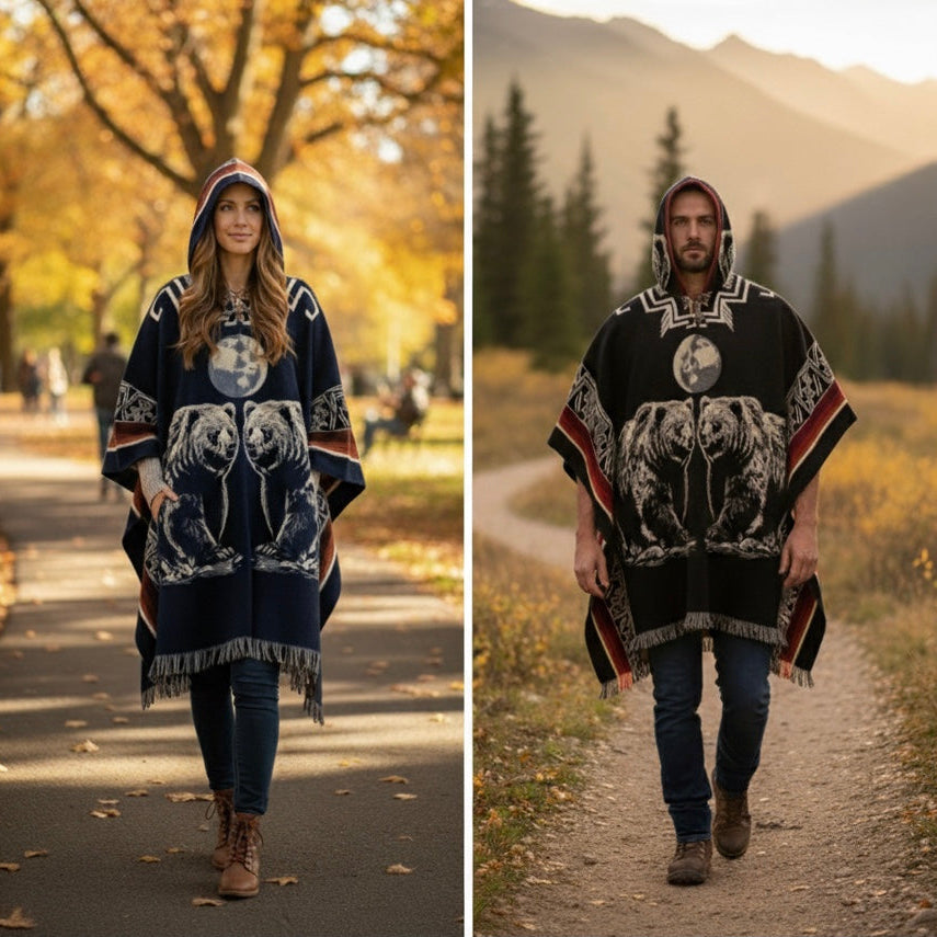 Bear HandMade Wool Poncho