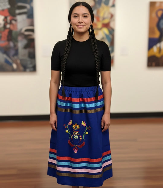 OLDTRIBES™  Metis Floral Ribbon Skirt