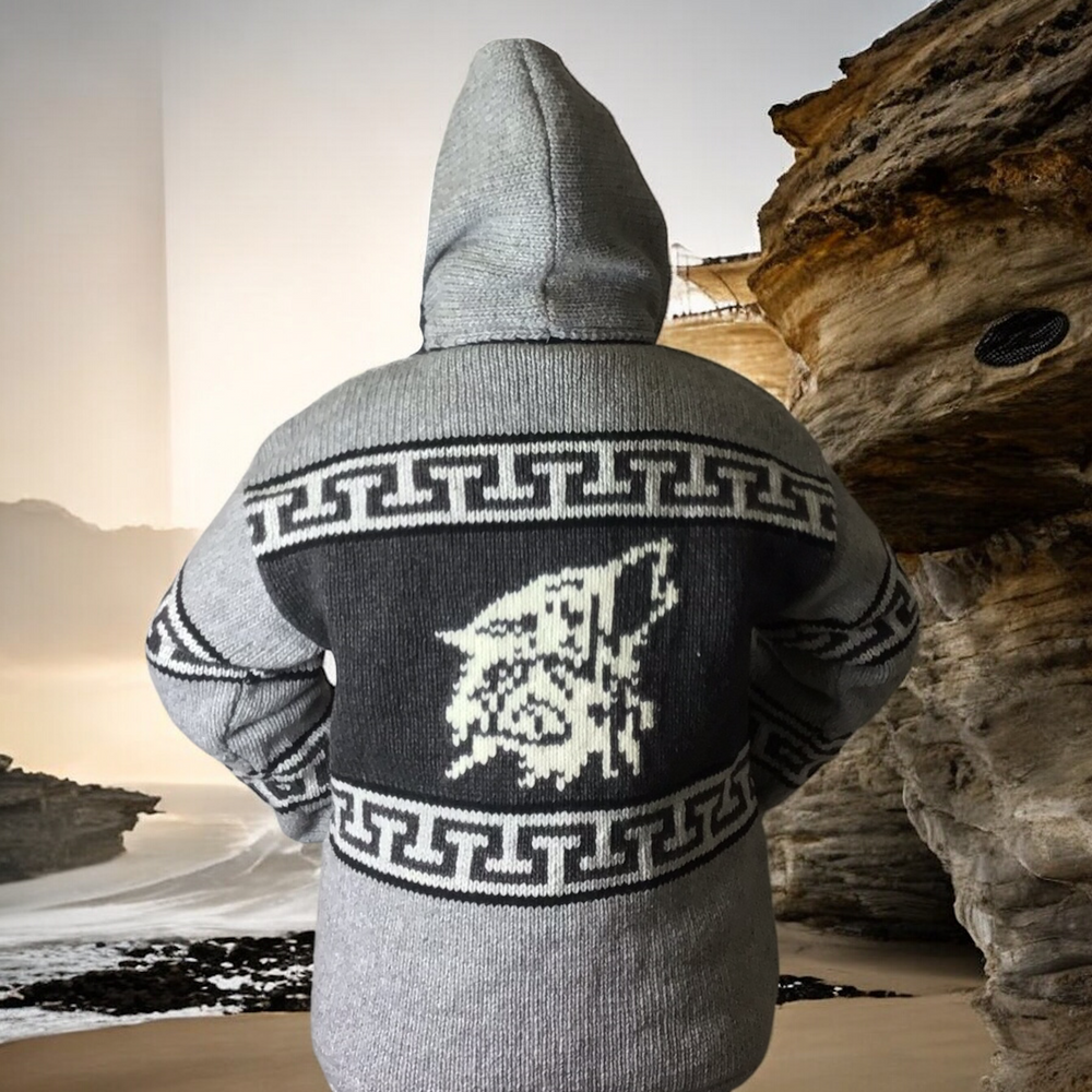 OLDTRIBES™ Lunar Wolf Wool Jacket