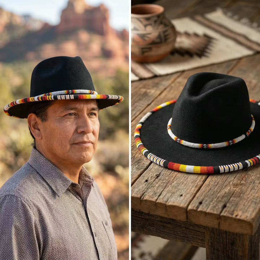 Size-57 Handmade Beaded Hat