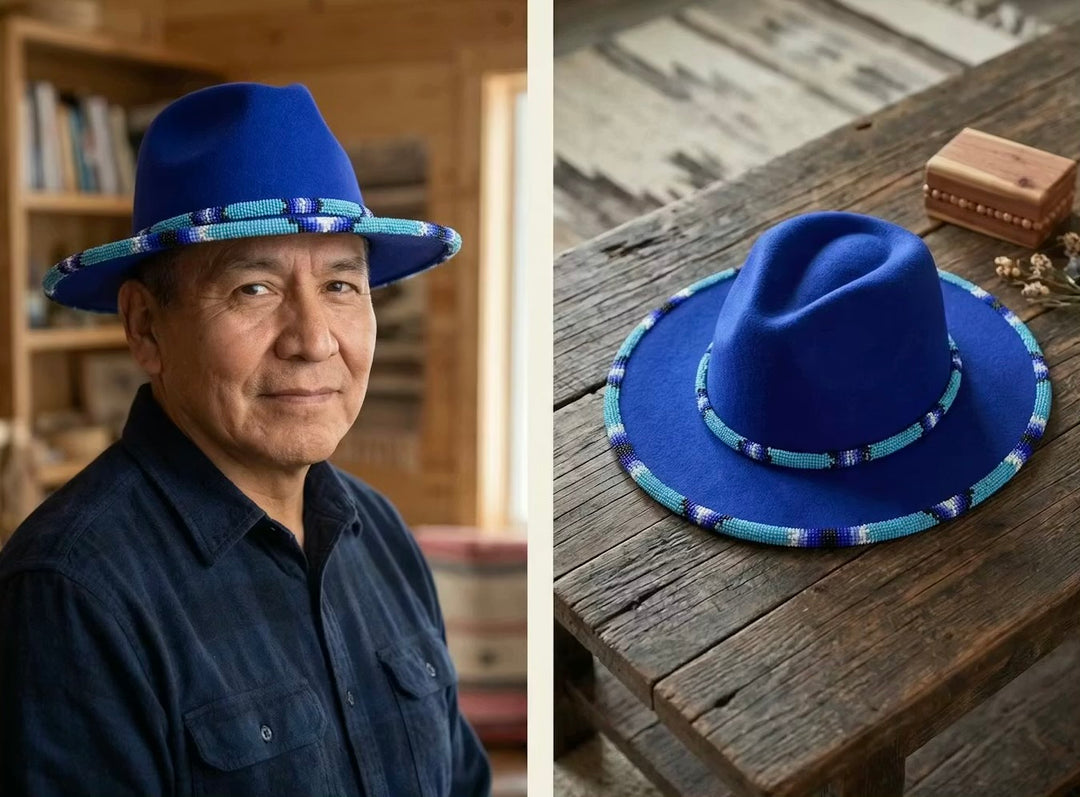 Size-58 Handmade Beaded Hat