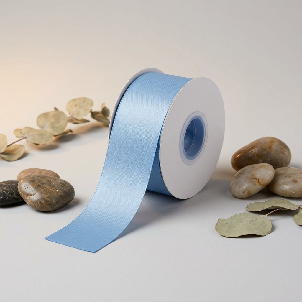 Satin Ribbon Double Face- Steel Blue 
