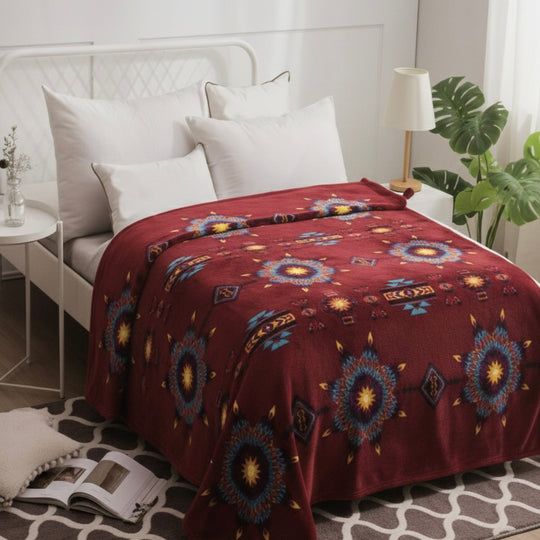 Star Burst Design Silk Touch Blanket
