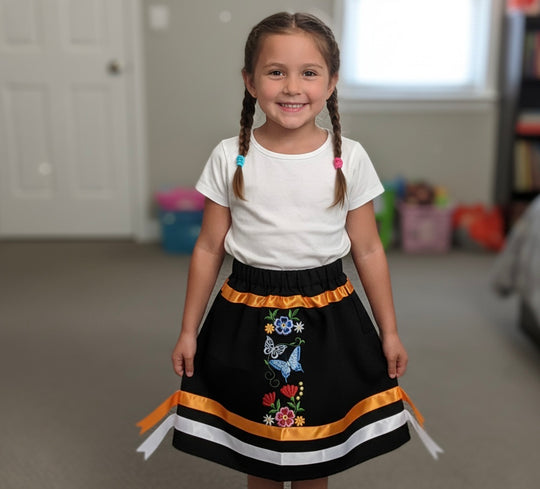 OLDTRIBES™ Infants Embroidered Flowers Ribbon Skirt