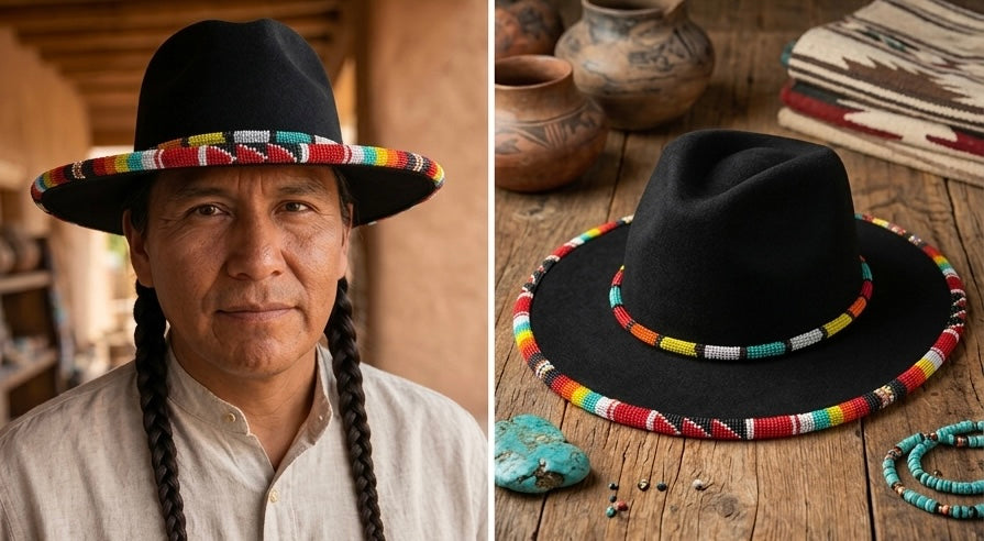 Size-58 Handmade Beaded Hat