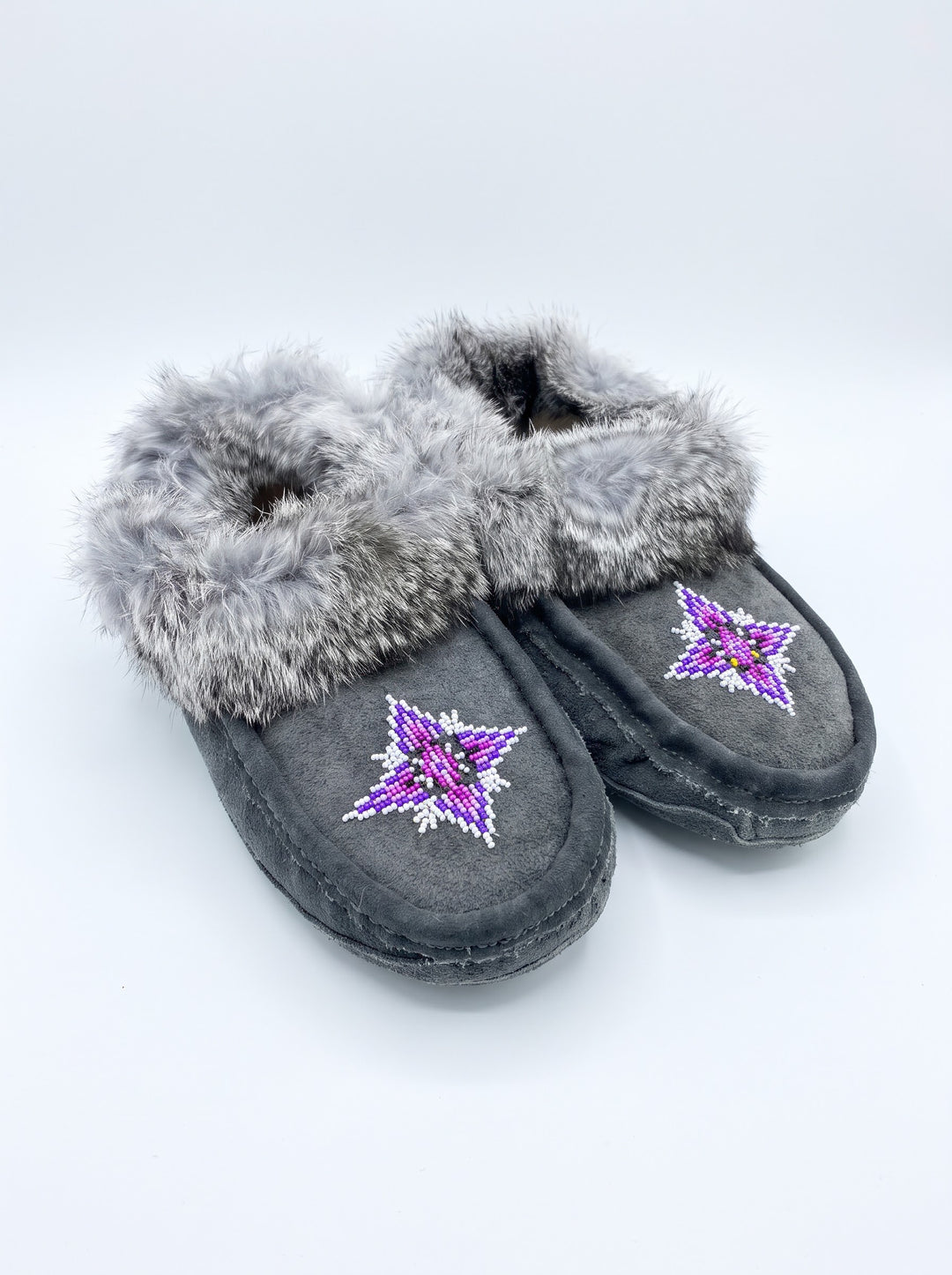 Moccasins with Beadwork (Size 9)