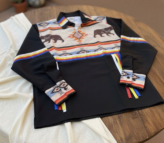 Buffalo and Bear Ribbon Shirt