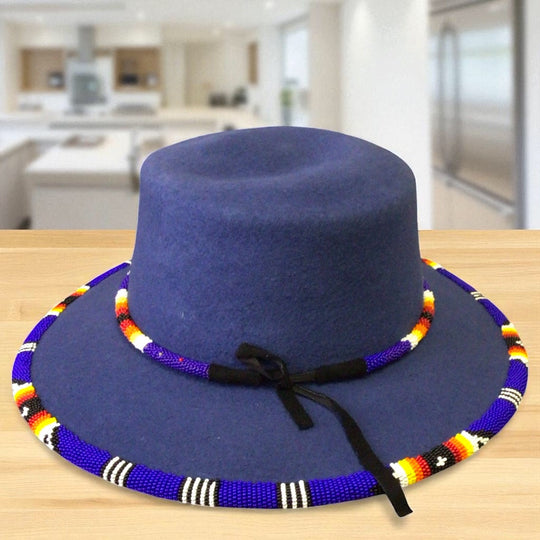 Size-60 Handmade Beaded Hat