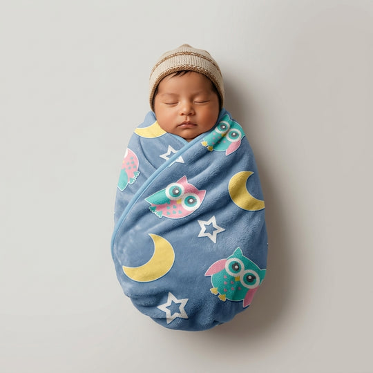 Night Sky Owls baby blankets