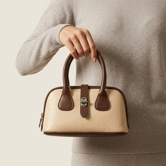 Vintage Mini Barrel Crossbody Handbag