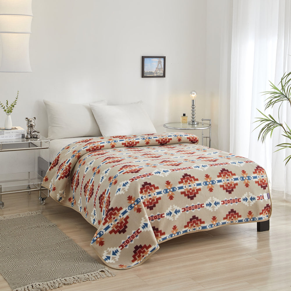 White and Grey Fleece Blanket