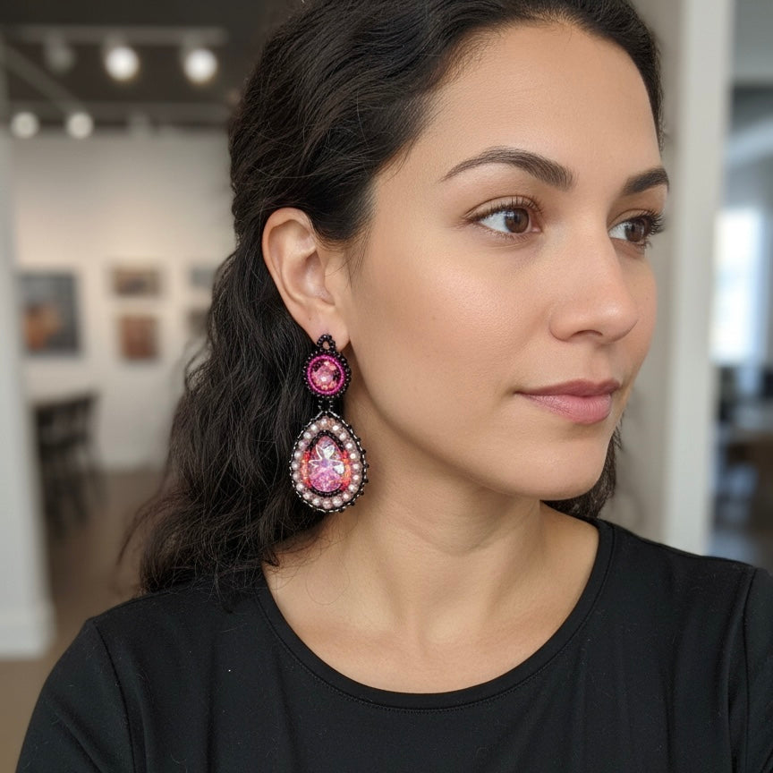 Drop Beaded Earrings(2)