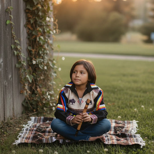 Beige Buffalo Youth Ribbon shirt