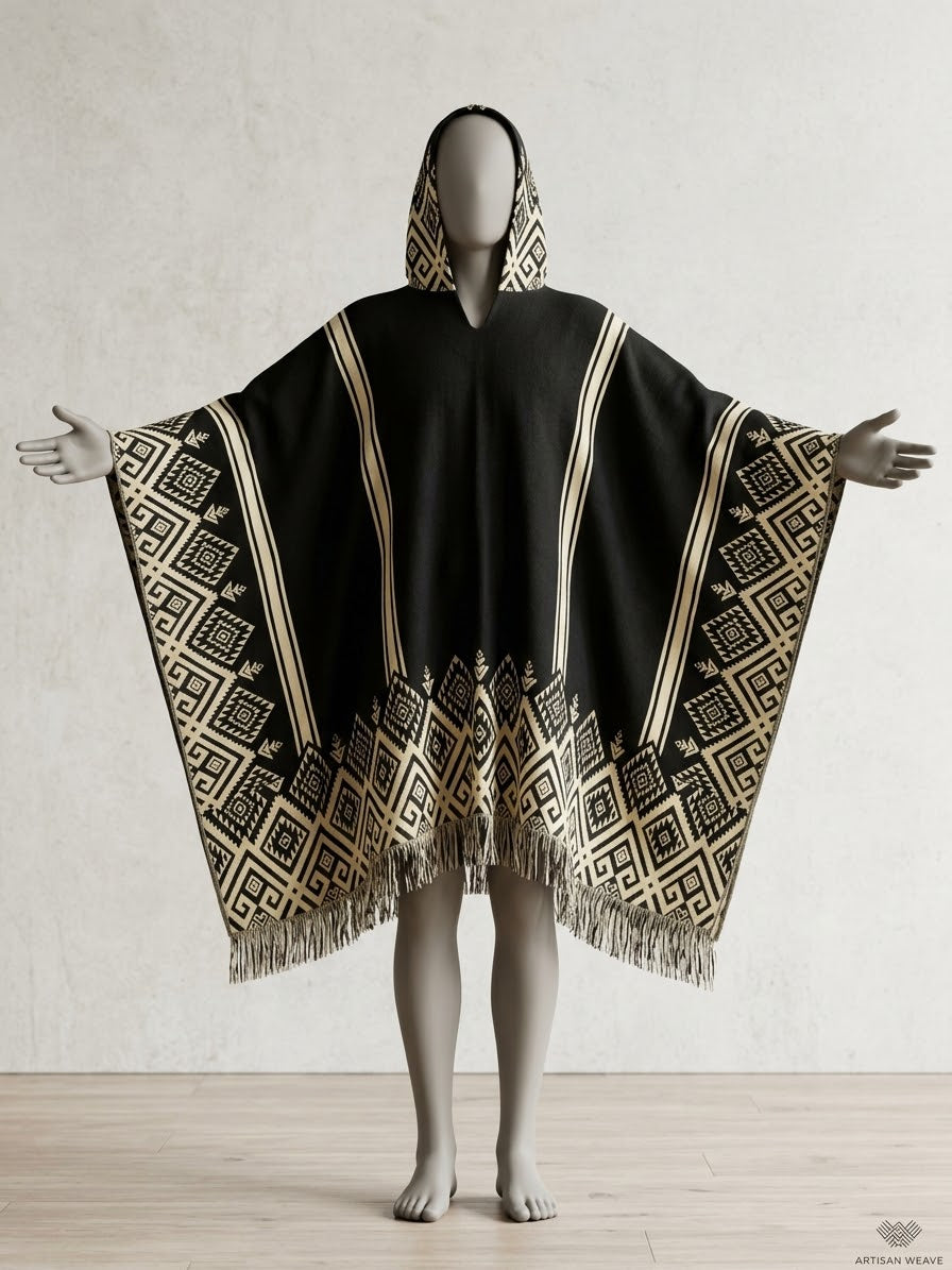 Tribal Totem HandMade Wool Poncho