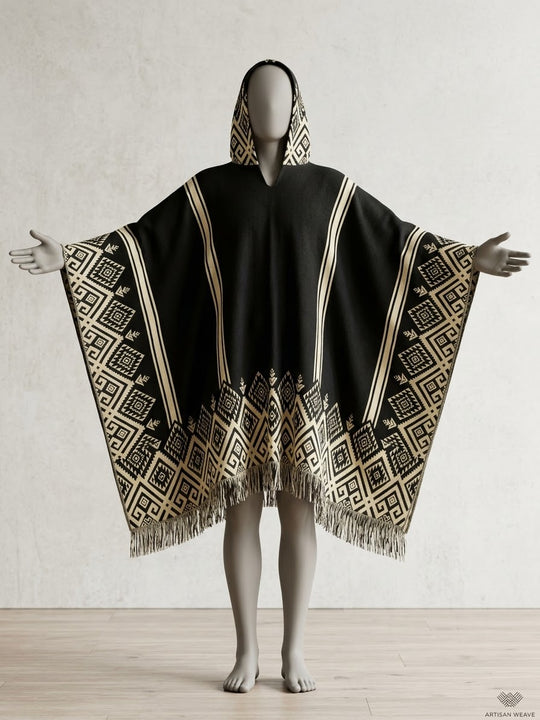Tribal Totem HandMade Wool Poncho