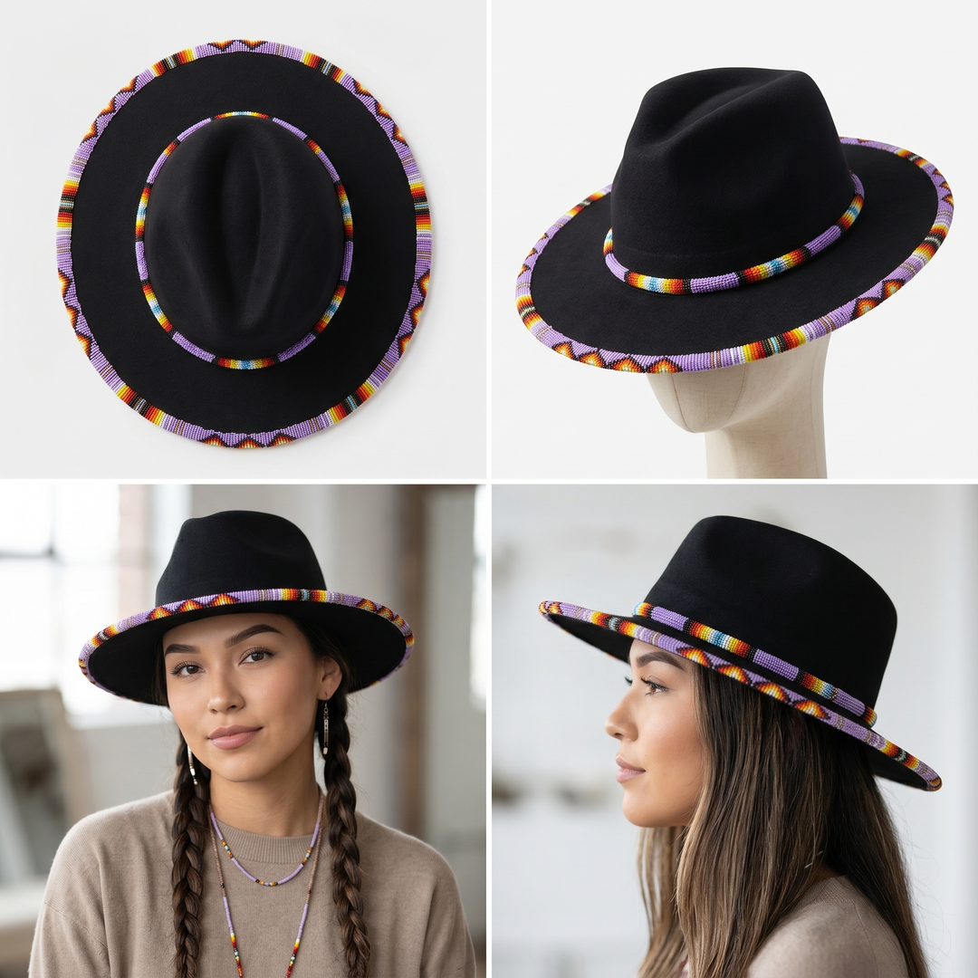 Size-63 Handmade Beaded Hat