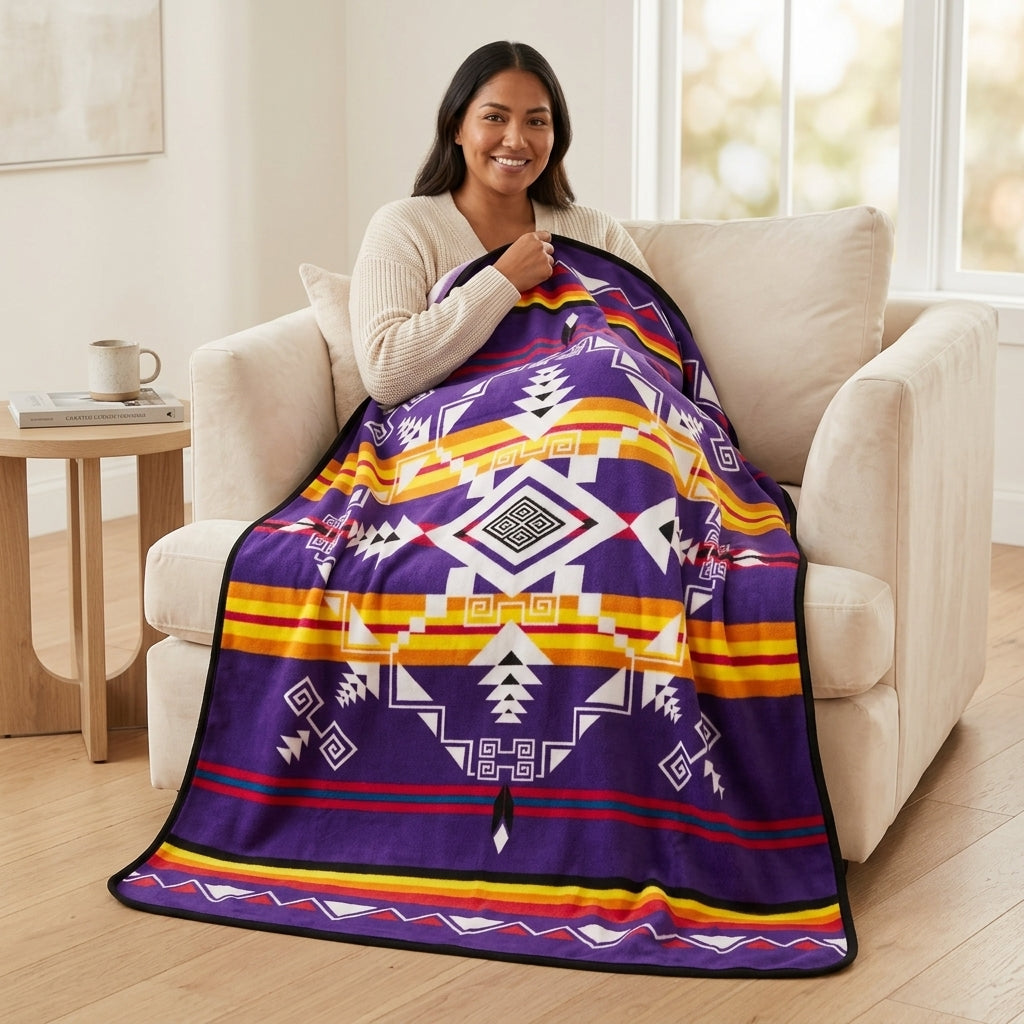 Purple Fleece Blanket – OldTribes