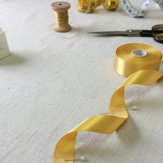 30 Meter Double Face Bronze Yellow Ribbon Roll#660