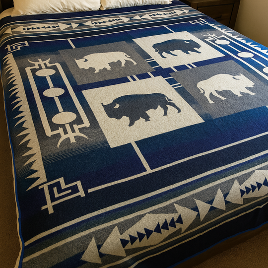 OLDTRIBES™ Buffalo Reversible  Blanket