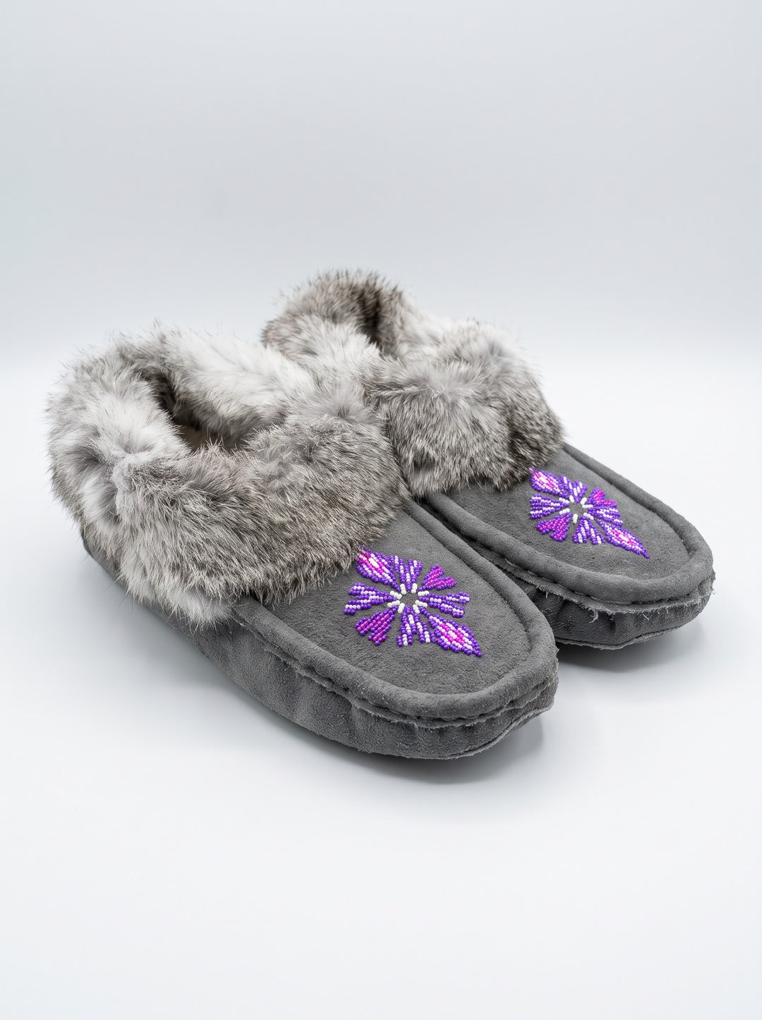 Moccasins with Beadwork (Size 9)