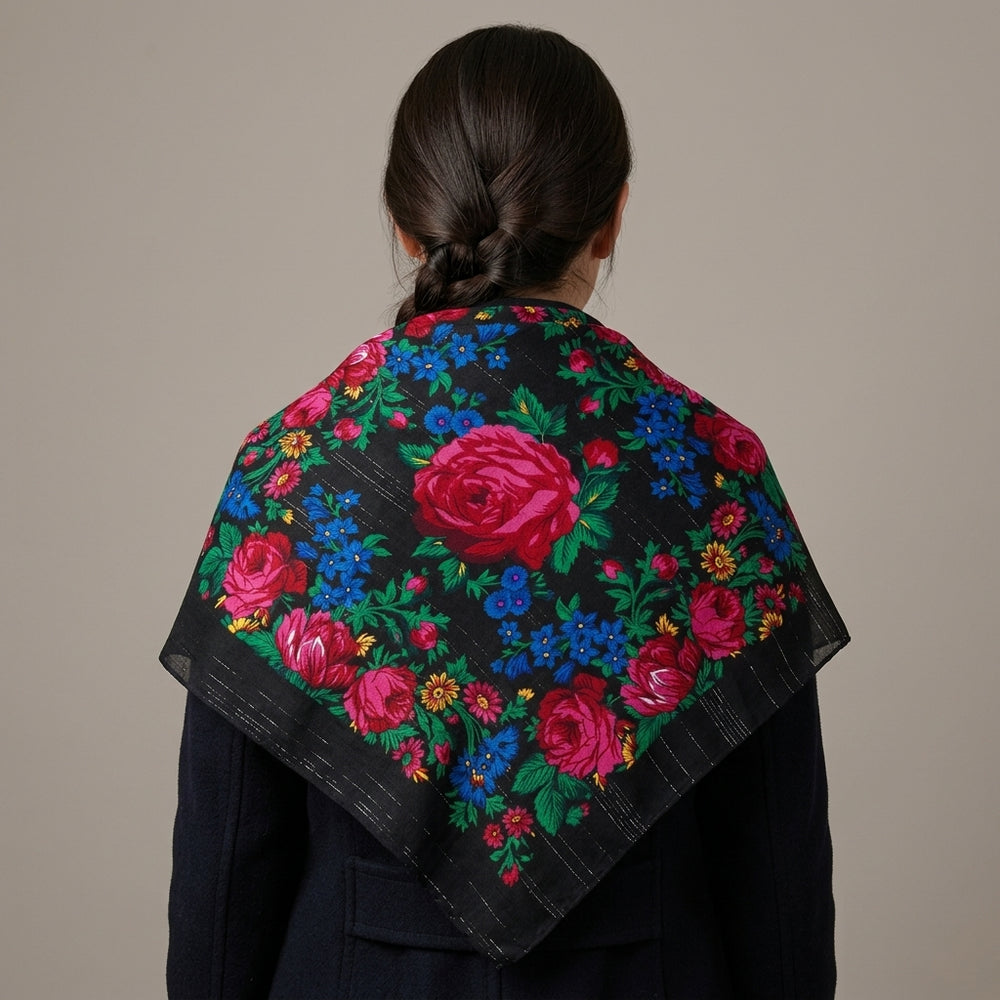 Classic Kokum Scarf(Black)