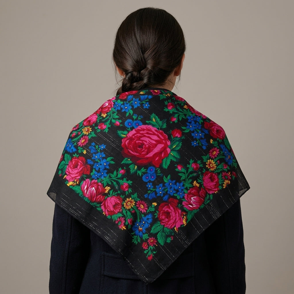 Classic Kokum Scarf(Black)