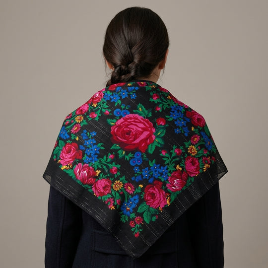 Classic Kokum Scarf(Black)