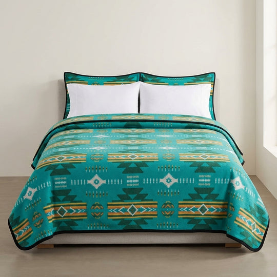 Native Butterfly Polar Fleece Blanket (BLUFIRE)