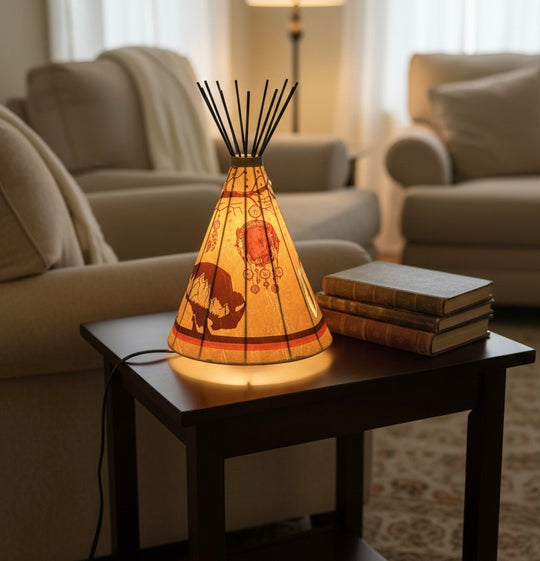 Traditional Buffalo Teepee Lamp
