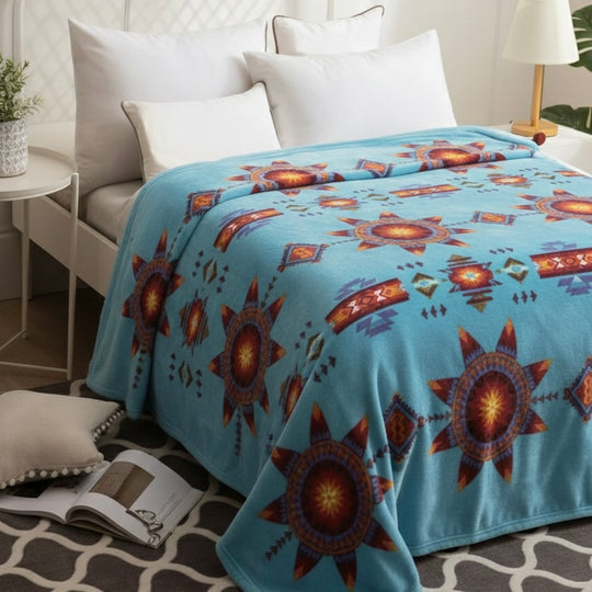 Star Burst Design Silk Touch Blanket