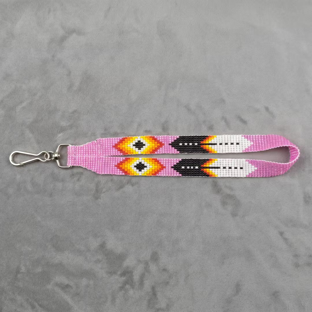 Pink Native American Style Wrist Lanyard