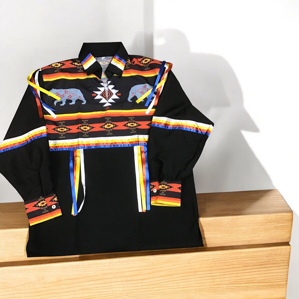 Blue Red Yellow and White Ribbon Shirt